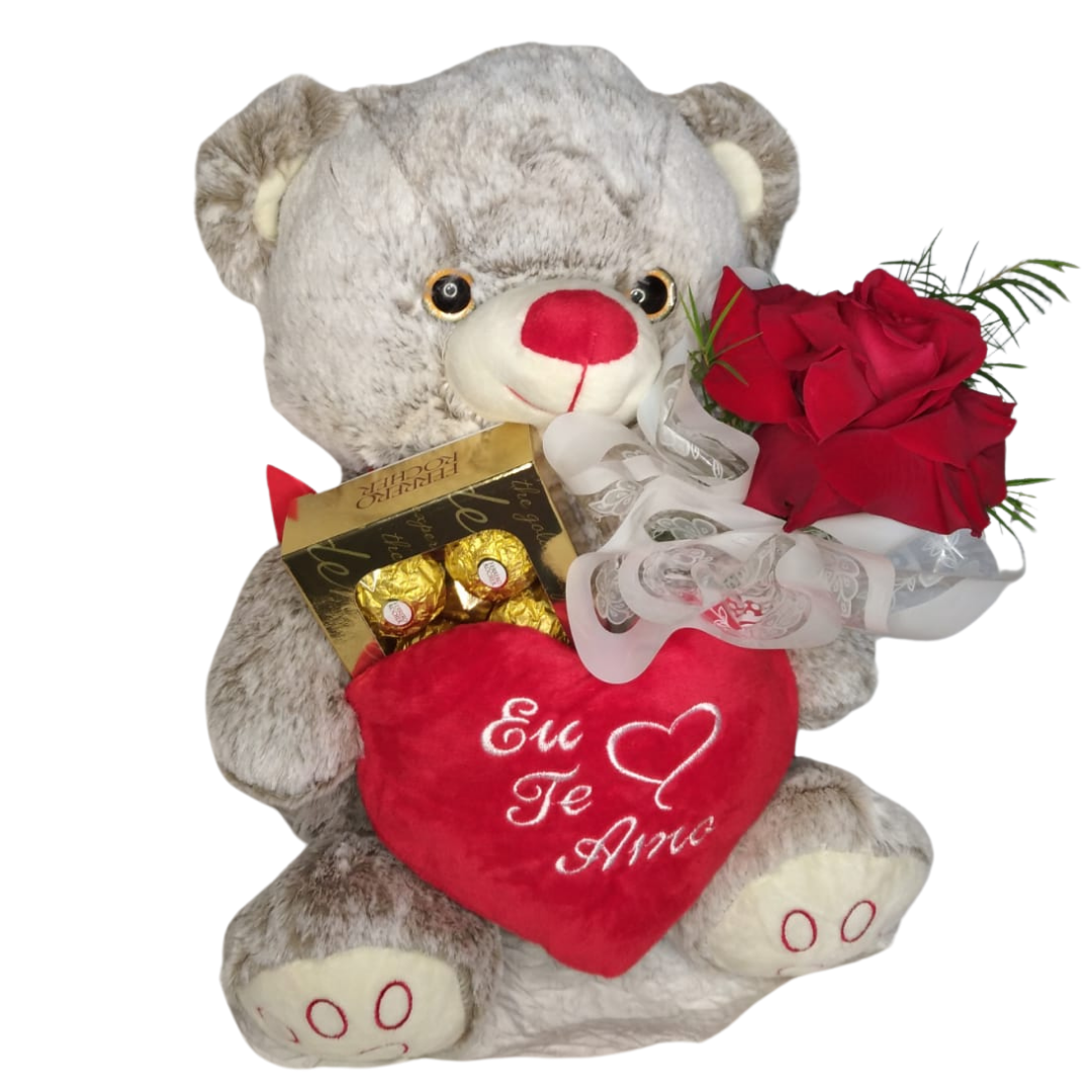 Rosa, Chocolates e Urso