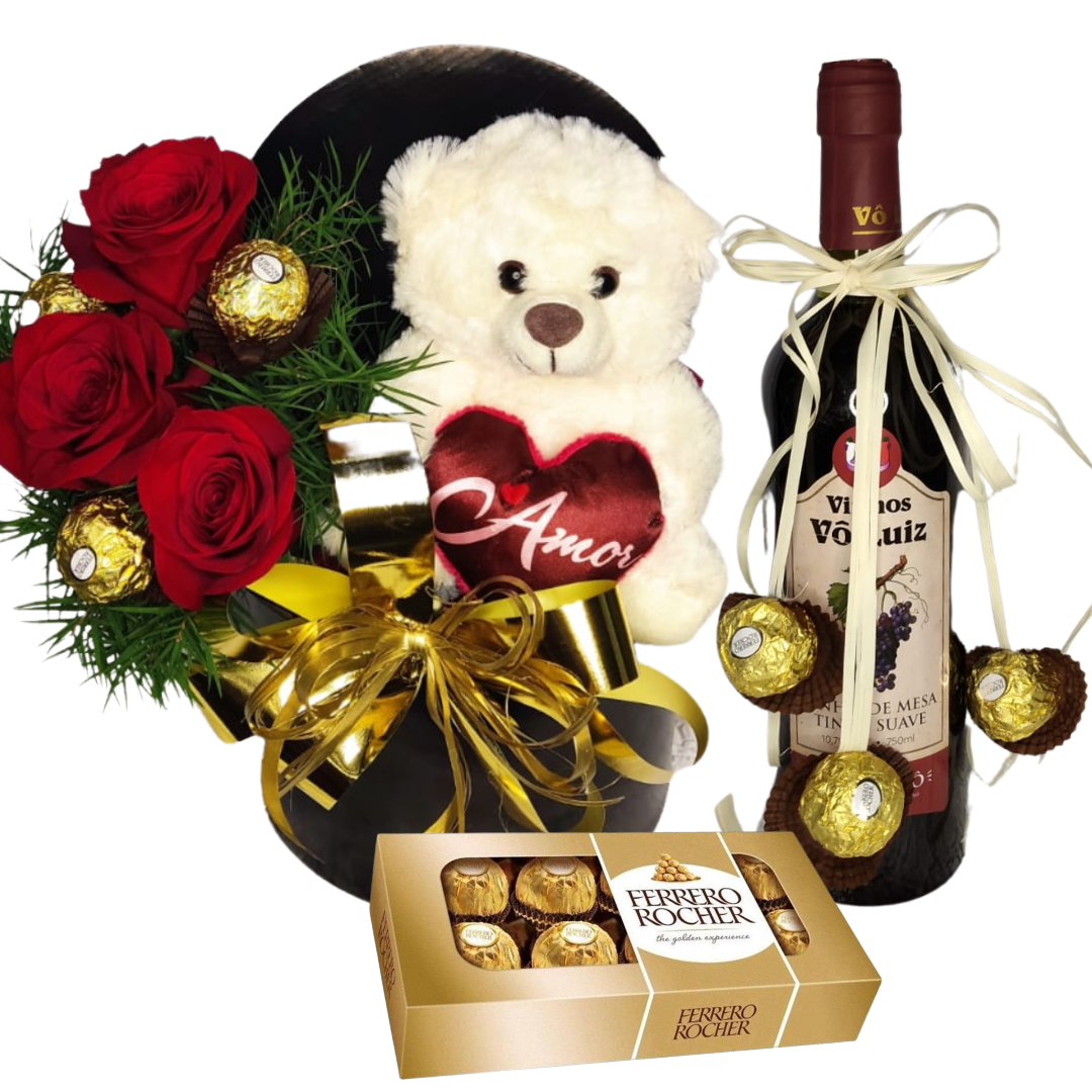 Combo Box, Vinho e Ferrero Rocher