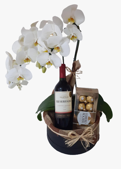 Box Orquídea Vinho e ferrero