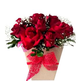 Box com 12 Rosas Vermelhas