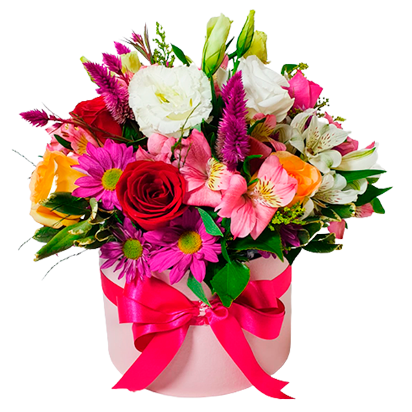 Box de Flores em tons de rosa