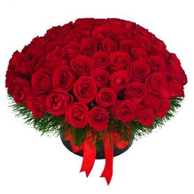 Box com 100 Rosas Vermelhas
