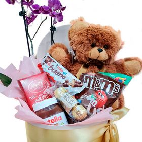 Box de chocolates e Urso Personalizado 