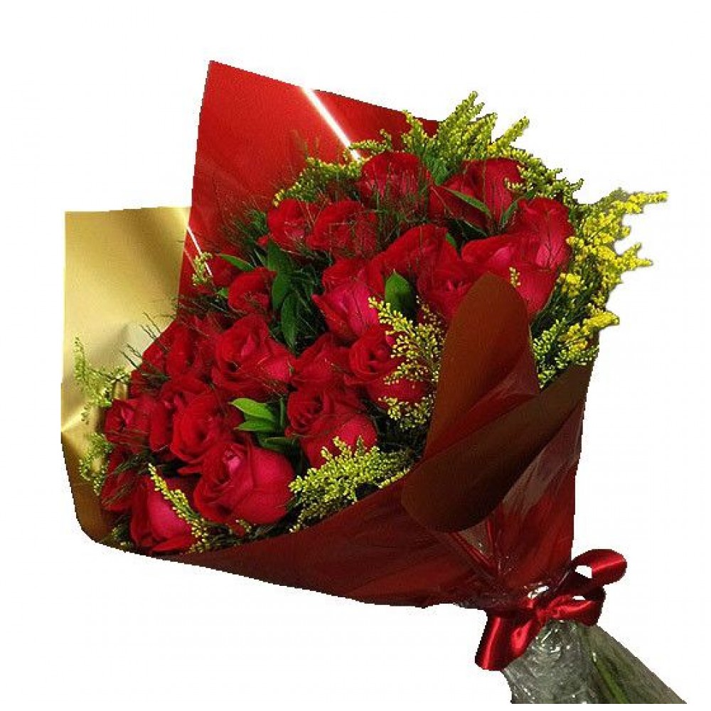 Buque de 24 Rosas Vermelhas Rouge Double