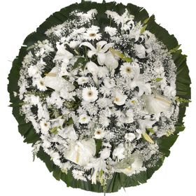 Coroa de Flores Nobres branca Grande Especial