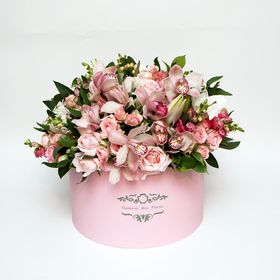 Box Grande de Flores Rosadas