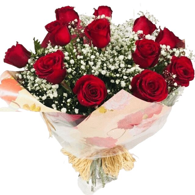 Buquê de rosas LUXO com 12 ROSAS