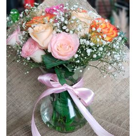 Vaso 15 Rosas coloridas