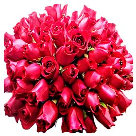 Buquê com 60 Rosas Vermelhas