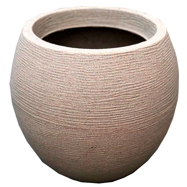 VASO GRAFIATTO OVAL COR AREIA